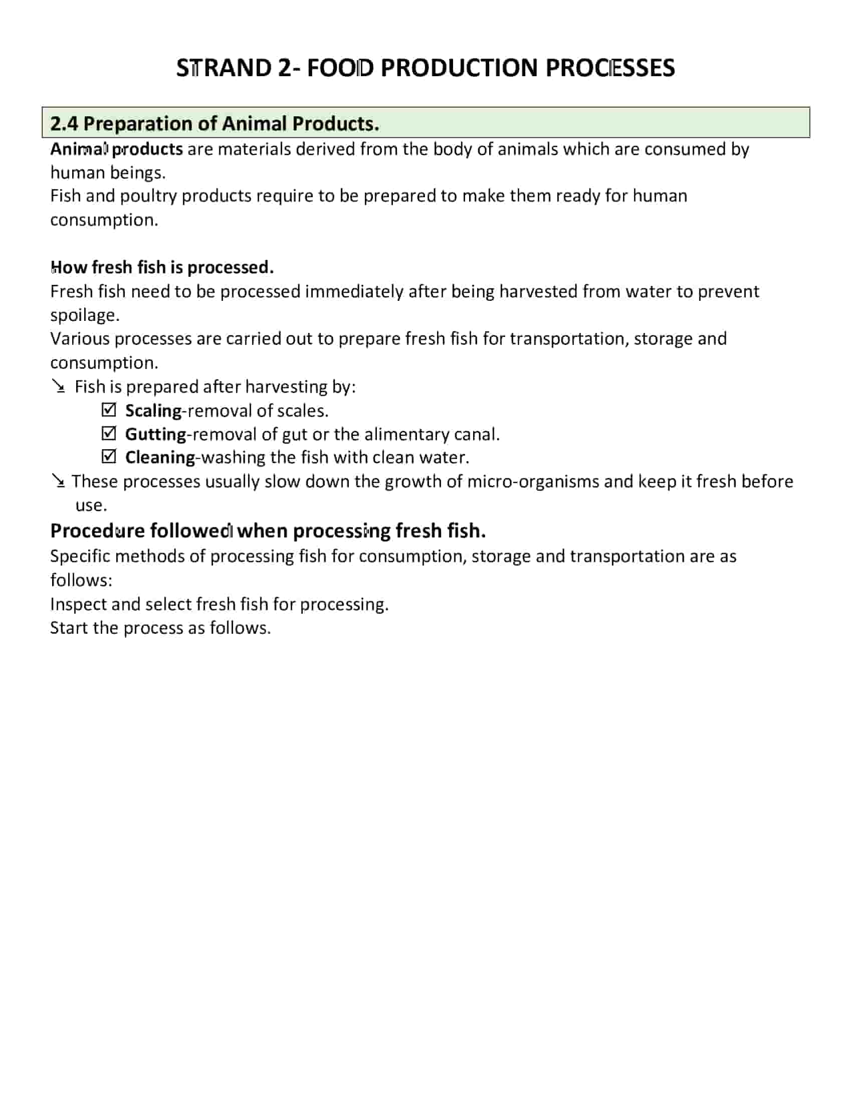 Grade 8 Agriculture and Nutrition Lesson Notes Term 2
