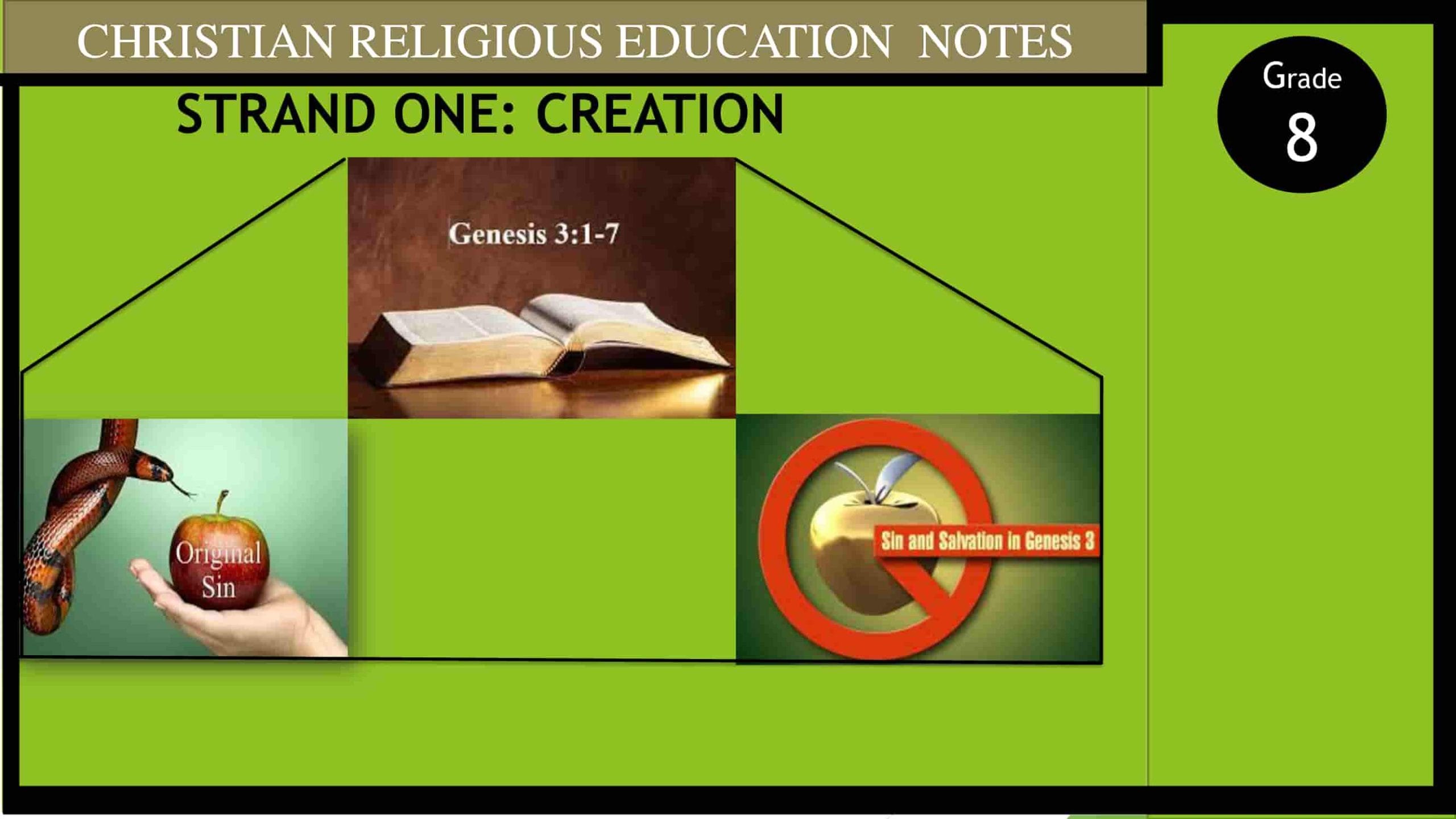 Grade 8 CRE Strand One Creation Powepoint Notes
