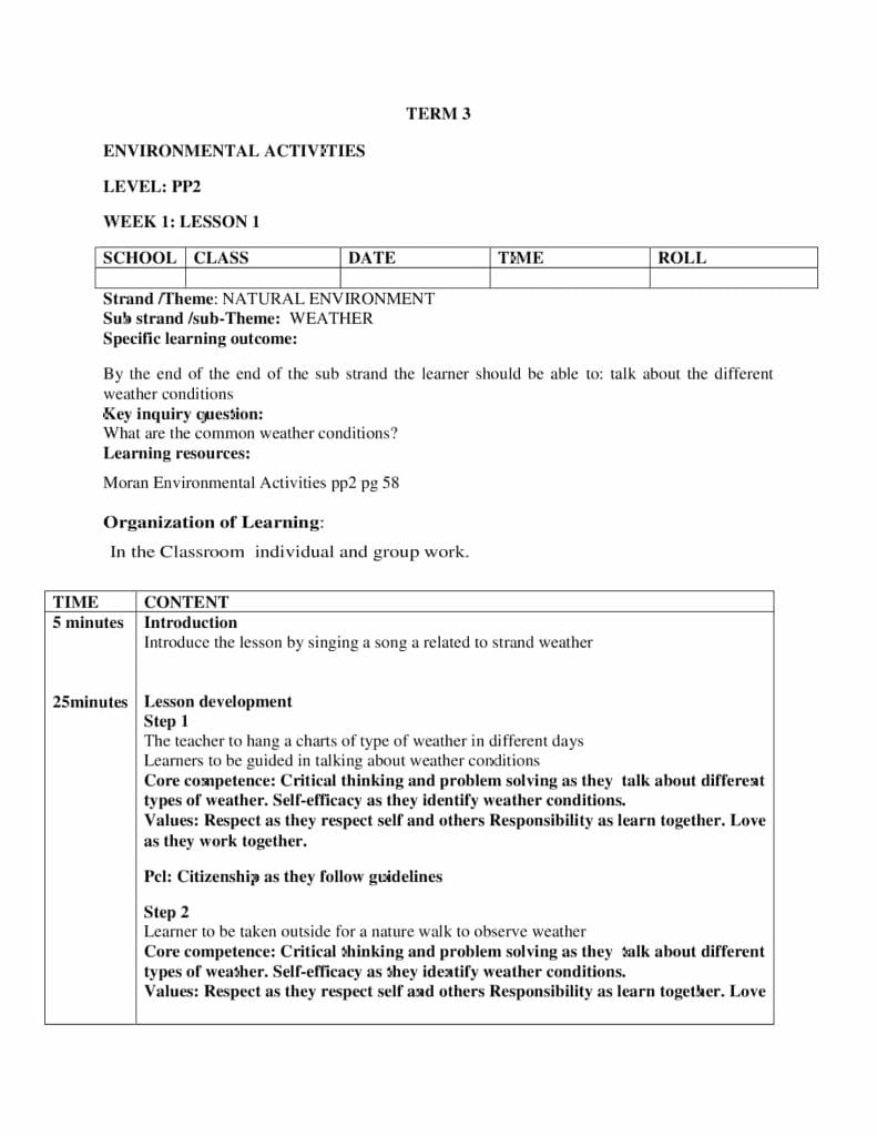 PP2 Environmental Activities Lesson Plans Term 3 - Elimplex