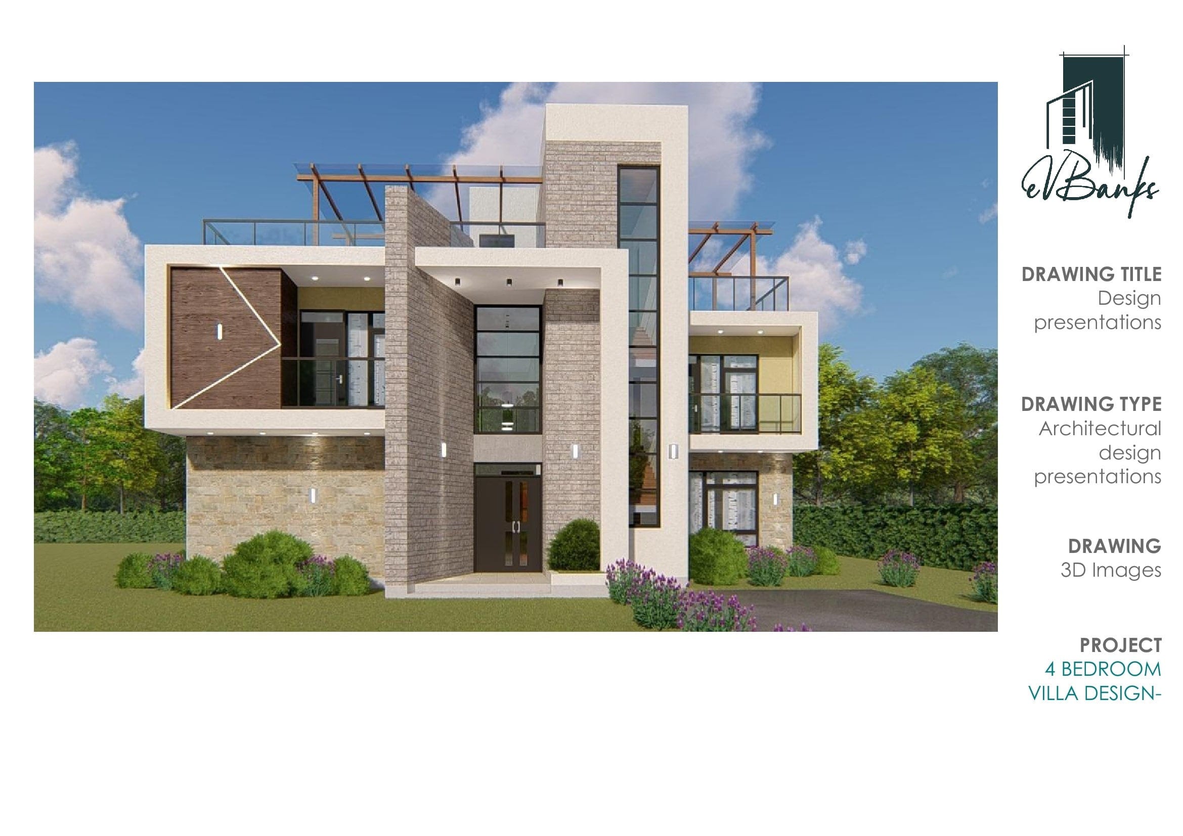 4 bedroom villa design - Elimplex