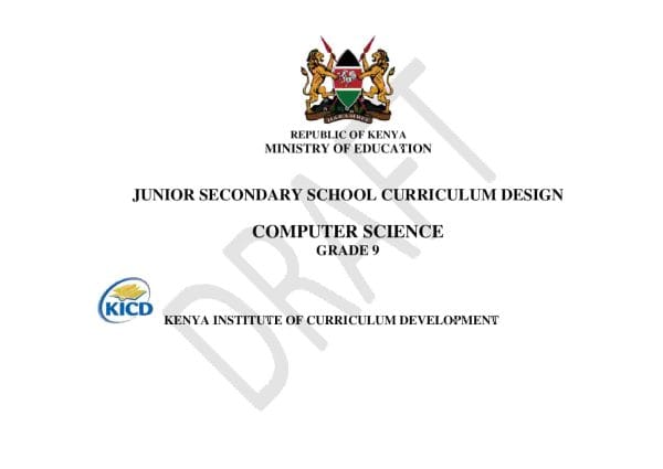 Grade 9 Computer Science CBC Curriculum Design