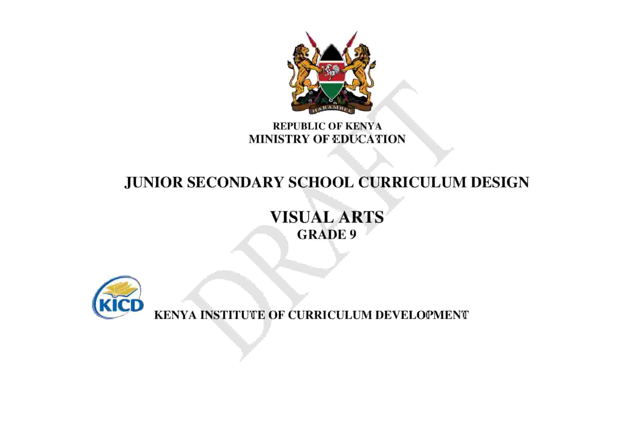 Grade 9 Visual Arts CBC Curriculum Design