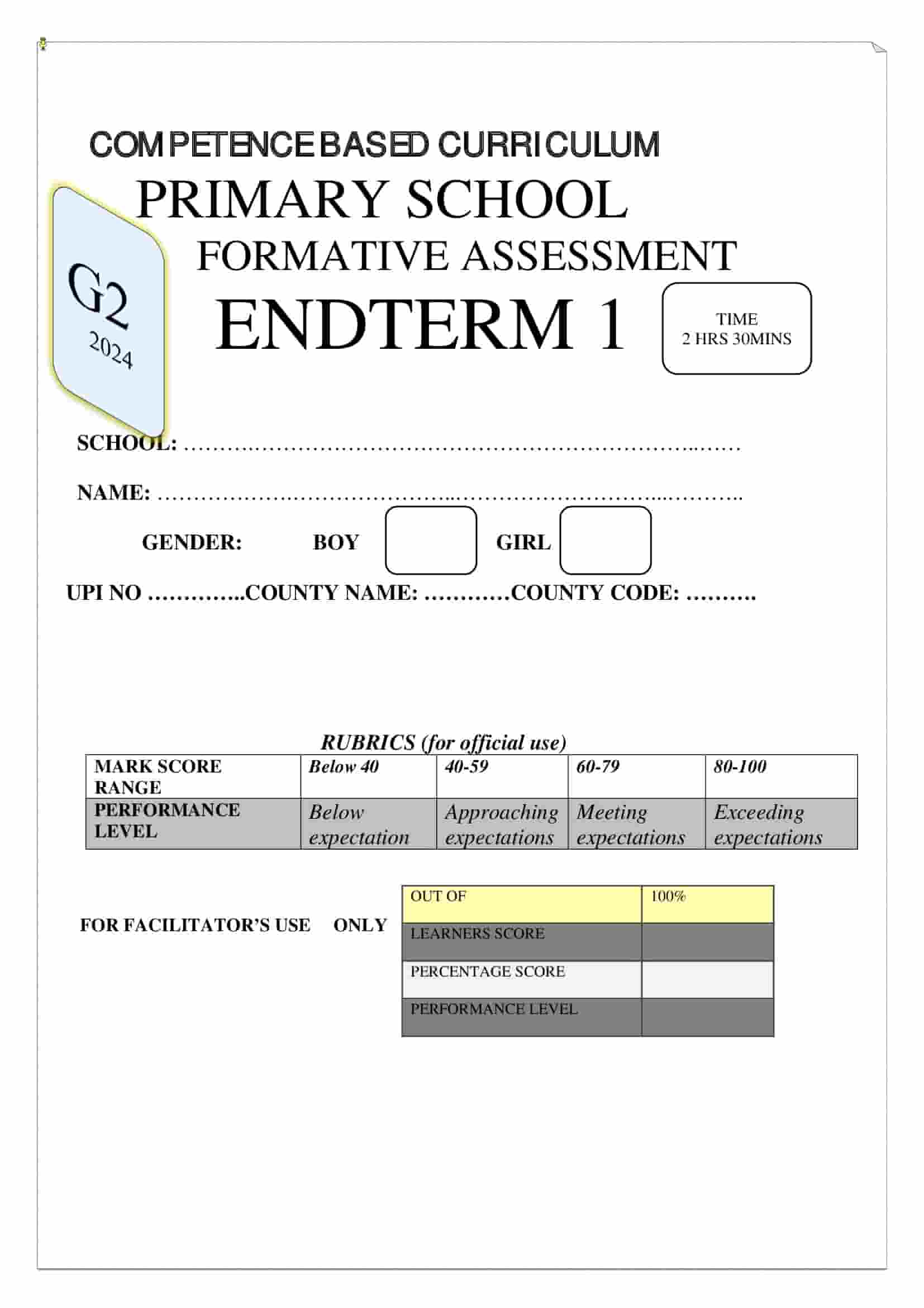 Grade 2 April holiday assignment booklet - Elimplex