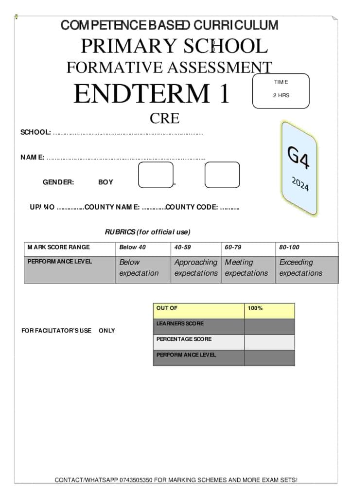Grade 4 April holiday assignment booklet - Elimplex