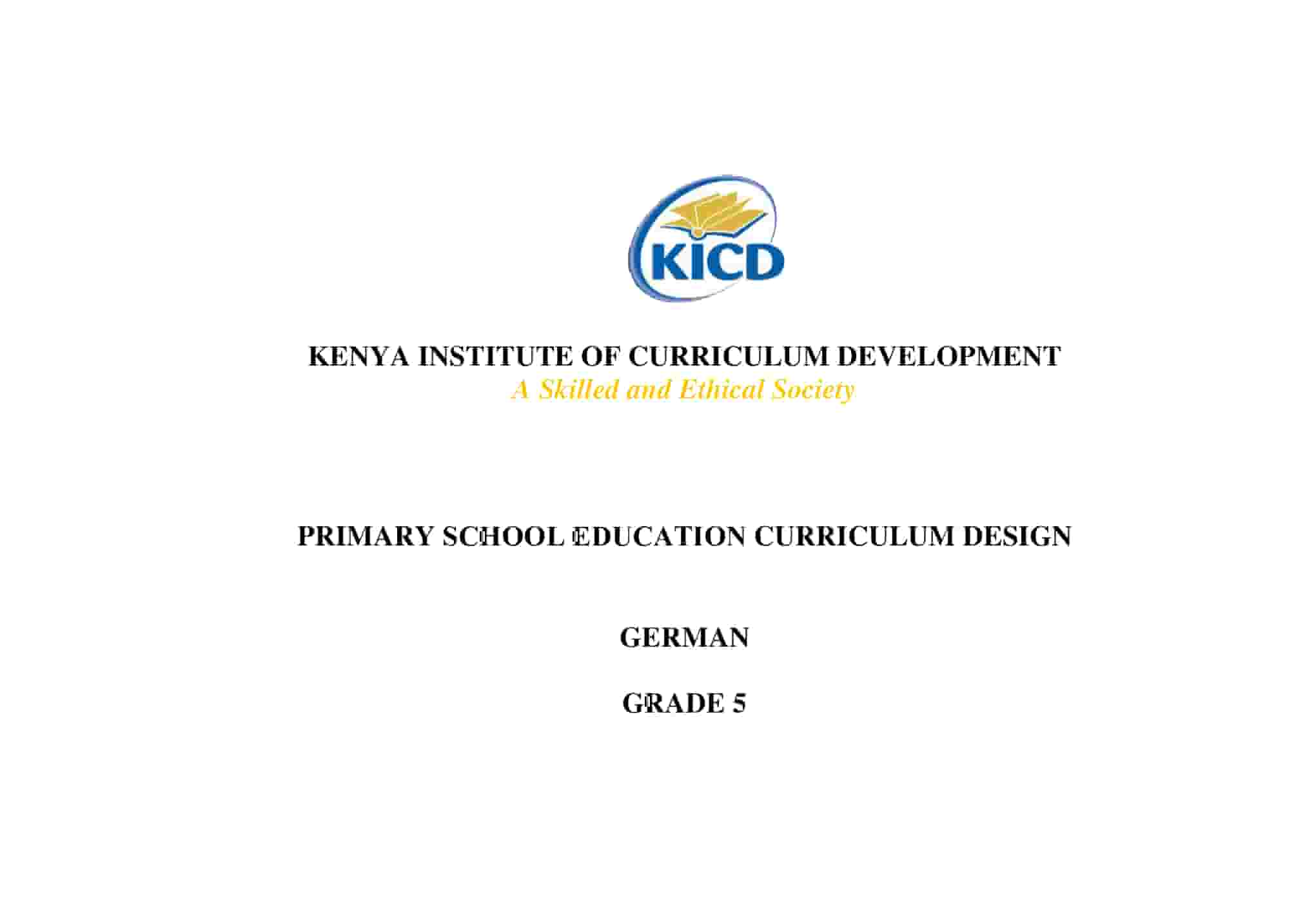 Grade 5 German CBC Curriculum Design
