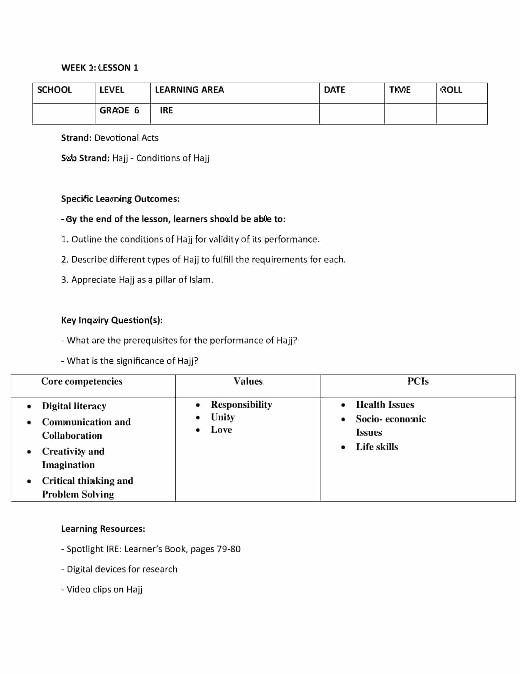 Get Grade 6 Rationalized IRE Lesson Plans Term 3