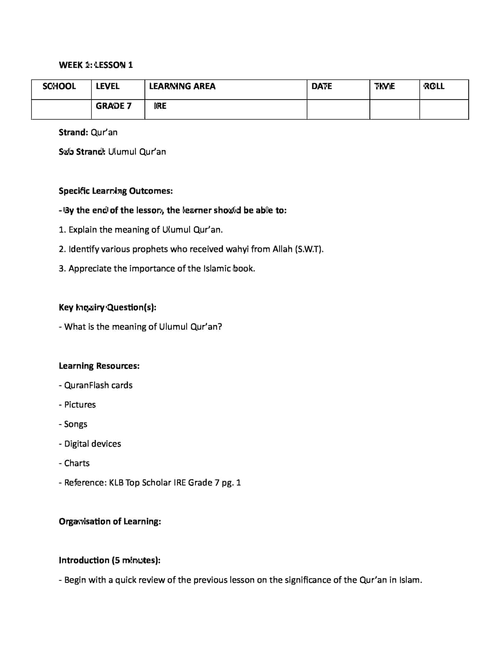 Get Grade 7 Rationalized IRE Lesson Plans Term 1.