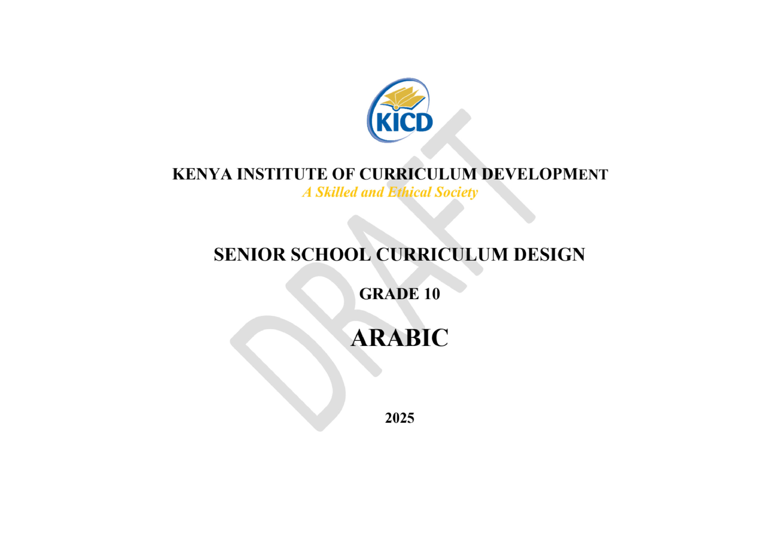 Grade 10 Arabic Curriculum Design