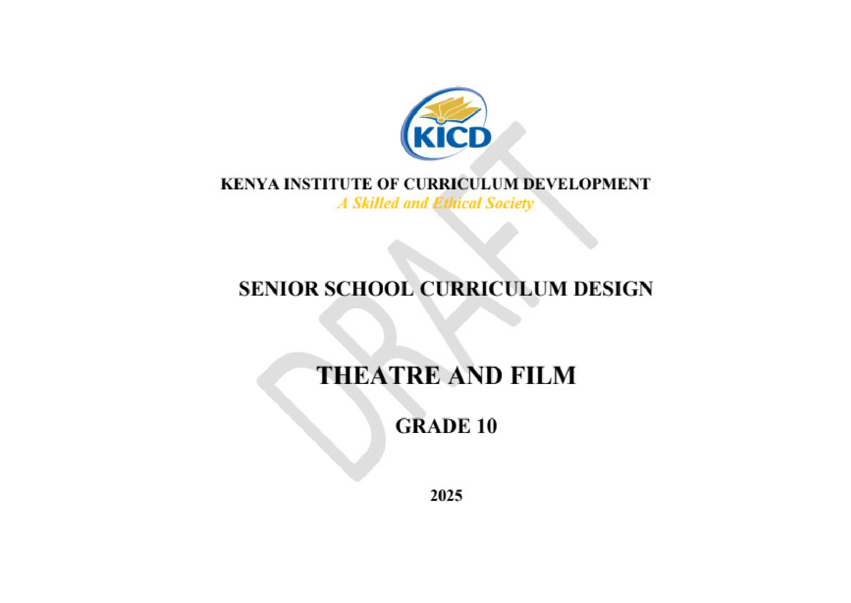 Grade 10 Theatre & Film Curriculum Design