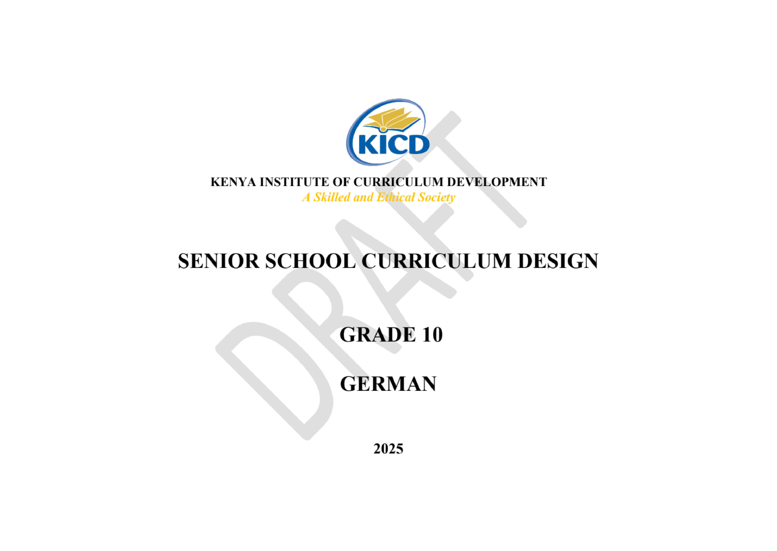 Grade 10 German Curriculum Design