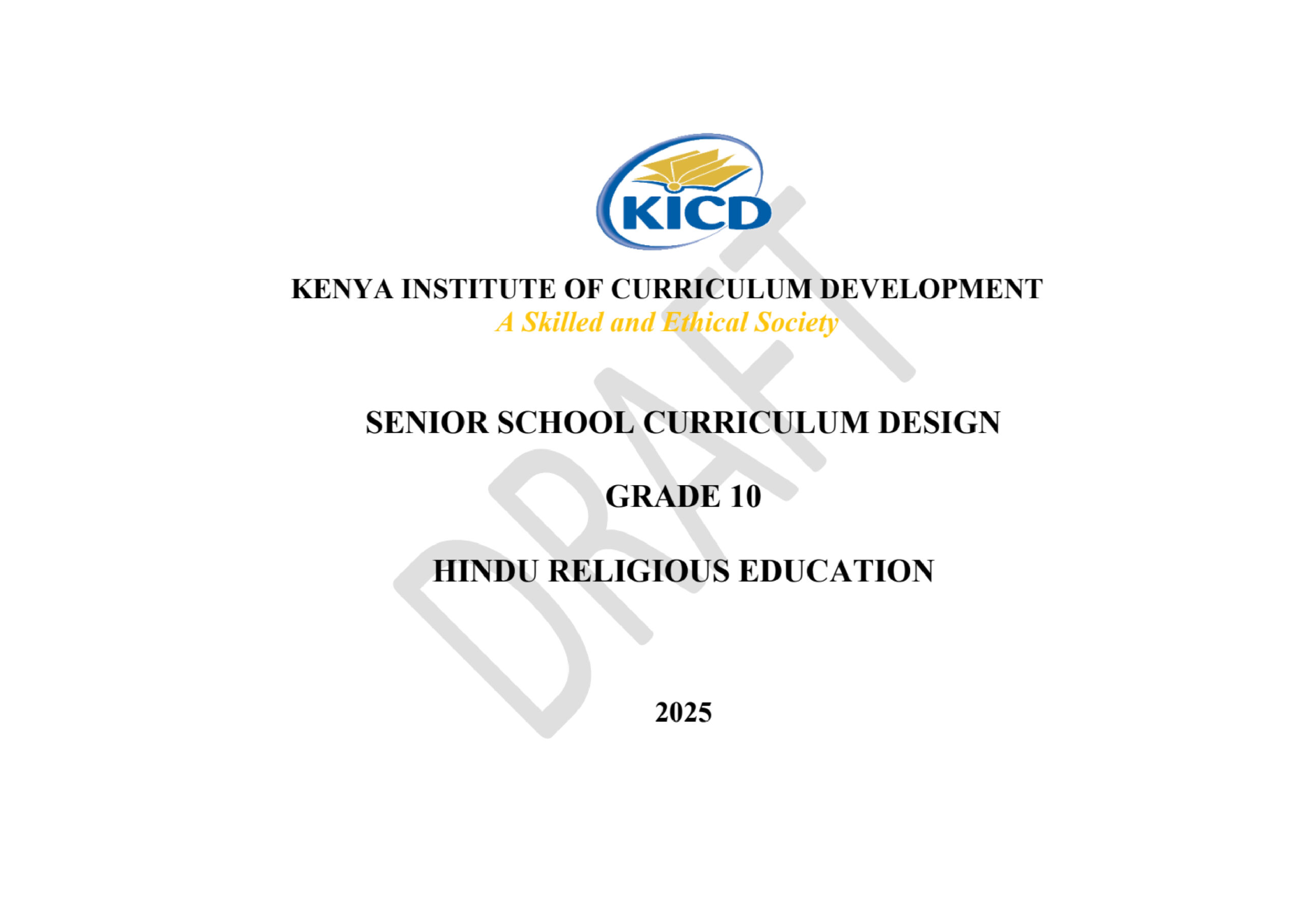 Grade 10 Hindu Religious Education Curriculum Design
