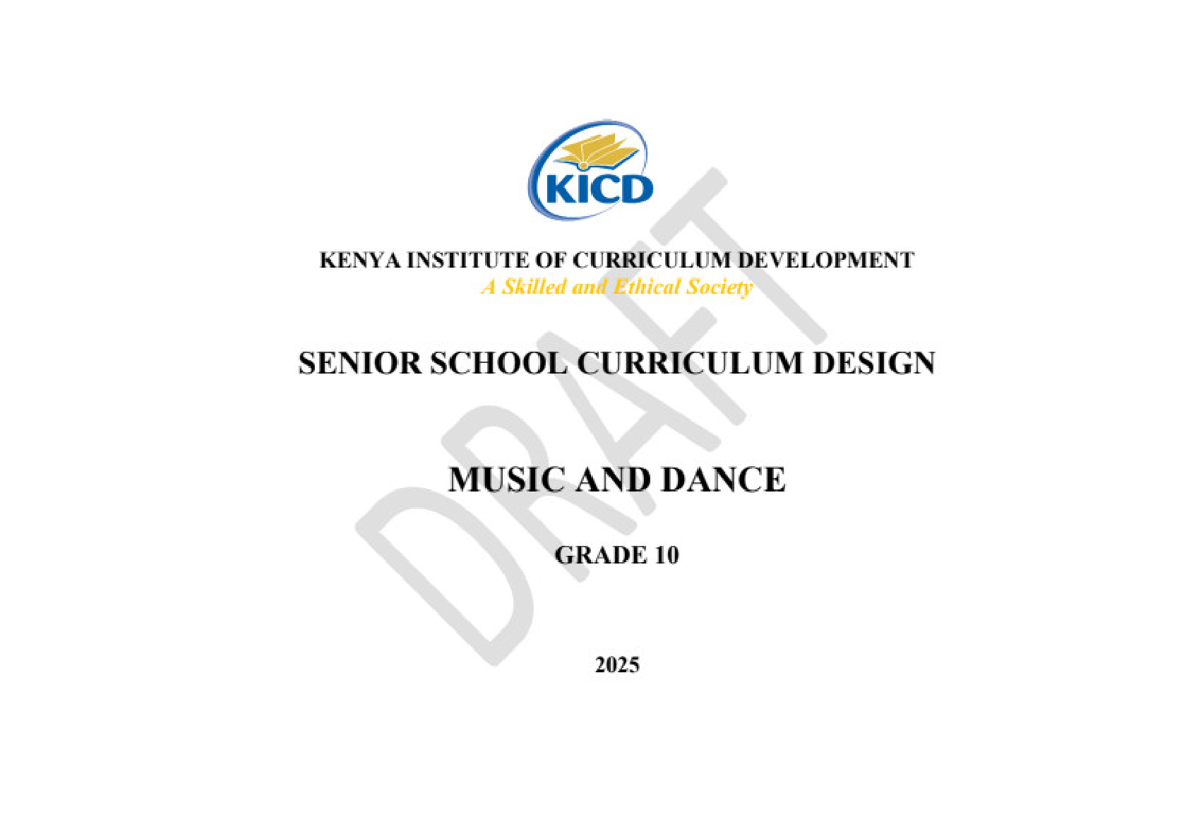 Grade 10 Music & Dance Curriculum Design