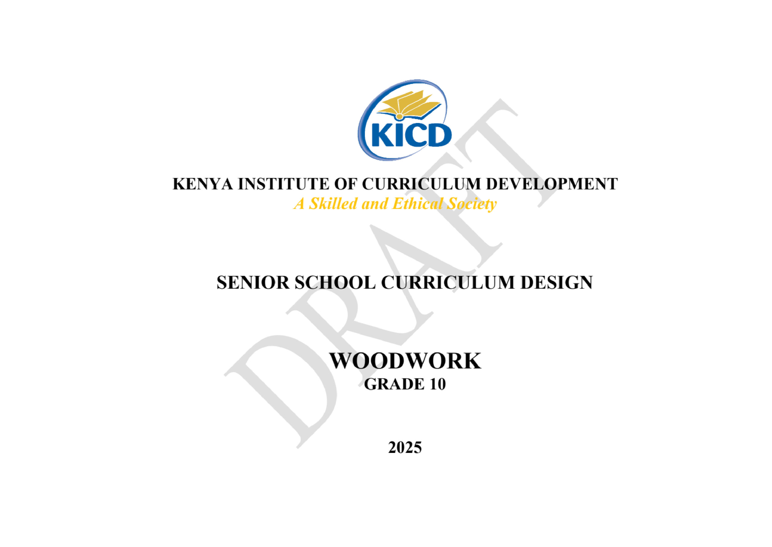Grade 10 Woodwork Curriculum Design