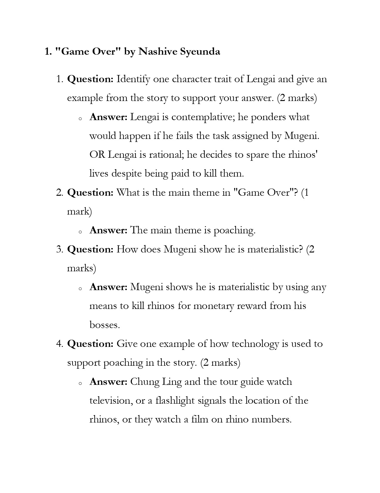 Bridges Without Rivers Questions and Answers