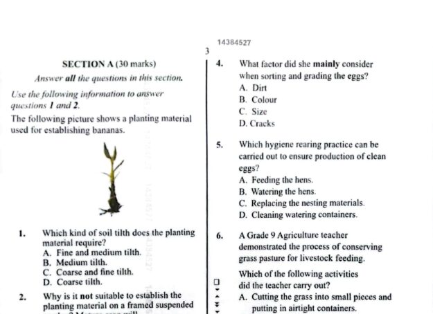 Grade 9 Agriculture