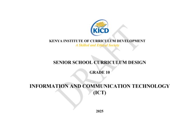 Grade 10 ICT Curriculum Design (CBC)