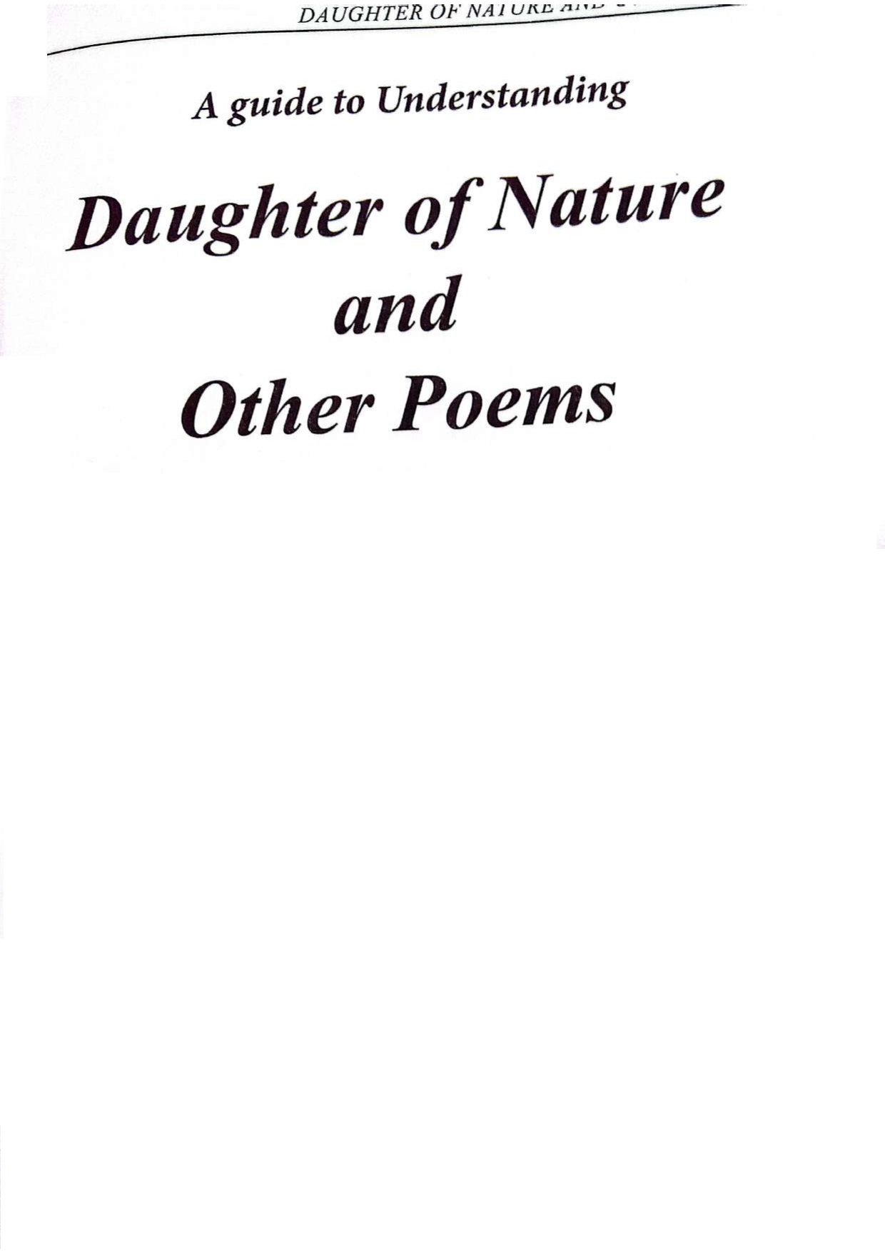 Daughter of Nature Guide